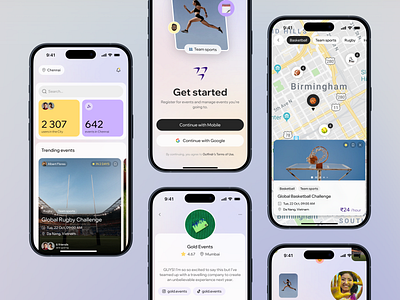 Social Activity Mobile App activities app digital events mobile outcrowd product design social app sport ui ux uxui