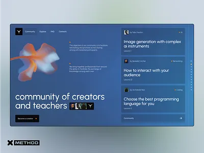 Community Platform app community dashboard design figma hero logo ui ux
