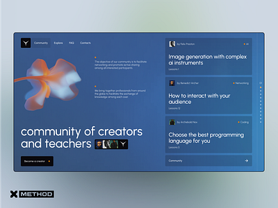 Community Platform app community dashboard design figma hero logo ui ux
