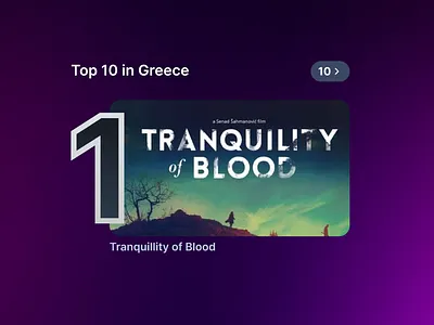 🎬Movie Streaming Platform: Top 10 Movies Section 1st arrow button card carousel cinema film gradient leaderboard movie poster purple ranking section subtitle title