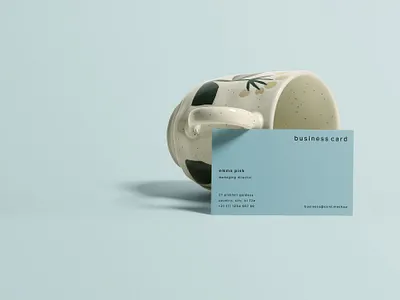 Business Card with Mug Mockup Features branding business card business card design card mockup free mockup mockup mockup design mug