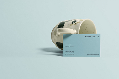 Business Card with Mug Mockup Features branding business card business card design card mockup free mockup mockup mockup design mug