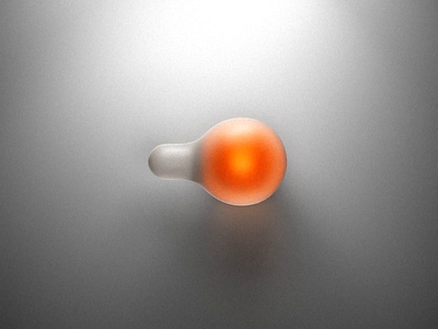 Jelly Switch 3d animation apple button glass glow icon illustration ios iphone jelly light liquid orange switch texture toggle translucent ui