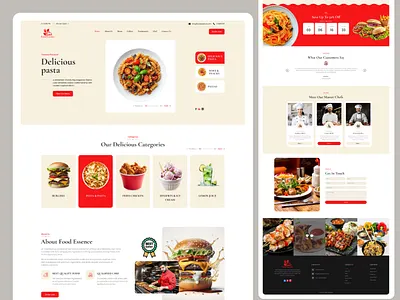 Modern Restaurant & Food Delivery Landing Page burger ui cafeteria website chef website clean ui design inspiration figma design food app design food concept food delivery food landing page food store ui food ui modern landing page pizza ui responsive design restaurant website ui design uiux web design