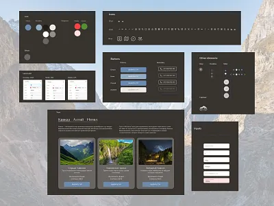 Mountain Travel — Landing Page Design System design graphic design landingpage ui uxui webdesign