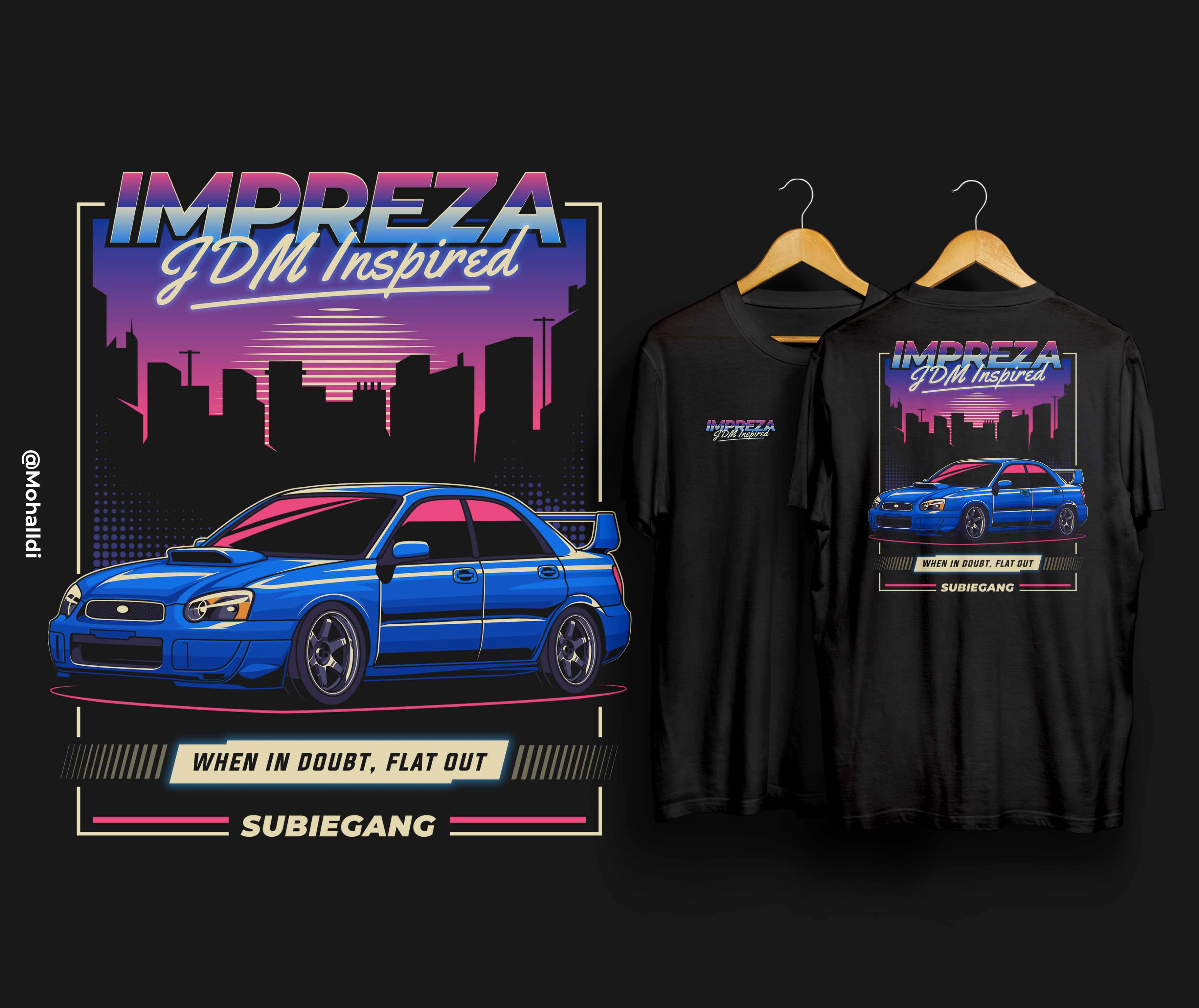 Subaru Impreza Car Drawing automotive automotive design automotive drawing automotive illustration car design car drawing car illustration car poster car tshirt jdm sport car vehicle