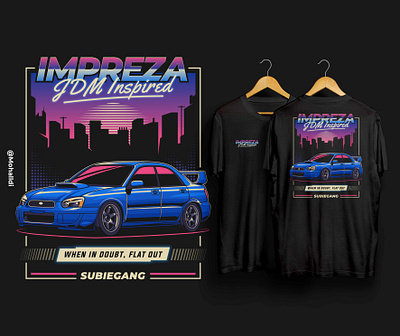 Subaru Impreza Car Drawing automotive automotive design automotive drawing automotive illustration car design car drawing car illustration car poster car tshirt jdm sport car vehicle