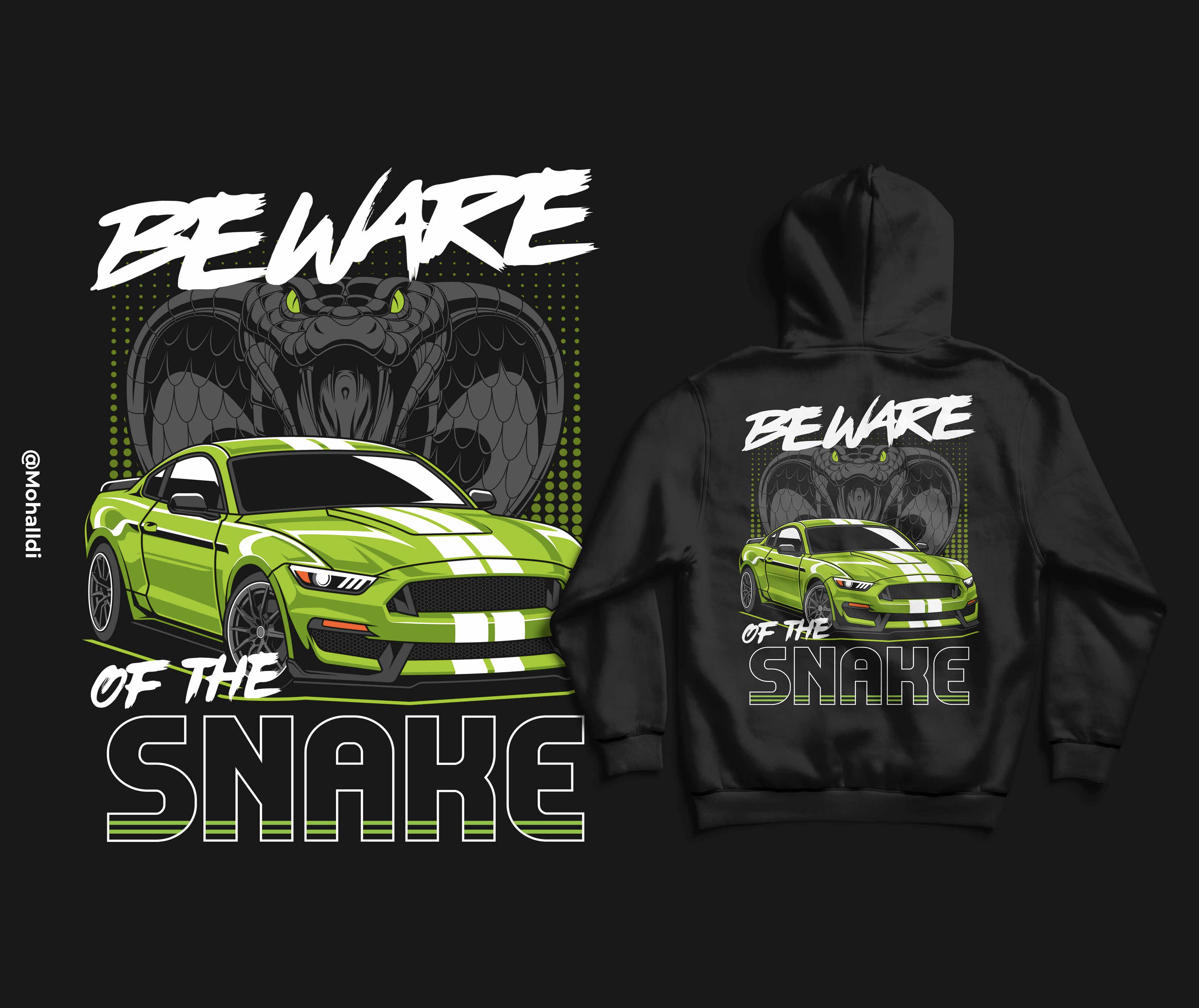 Beware The Snake Mustang Shelby Car Design automotive automotive design automotive drawing automotive illustration car design car drawing car illustration car poster car tshirt jdm sport car vehicle