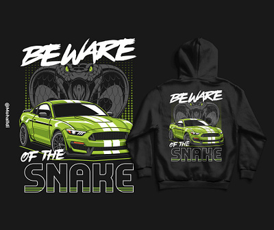 Beware The Snake Mustang Shelby Car Design automotive automotive design automotive drawing automotive illustration car design car drawing car illustration car poster car tshirt jdm sport car vehicle