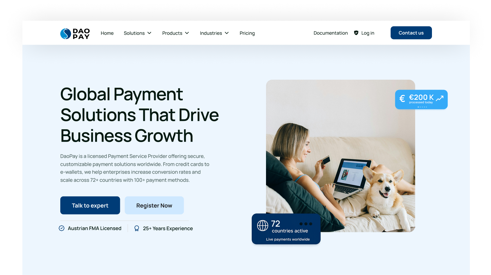 SaaS Website for Payment Solution saas ui ux