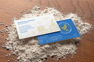 Branding for flour factory branding card factory flour graphic design illustration logo monoline