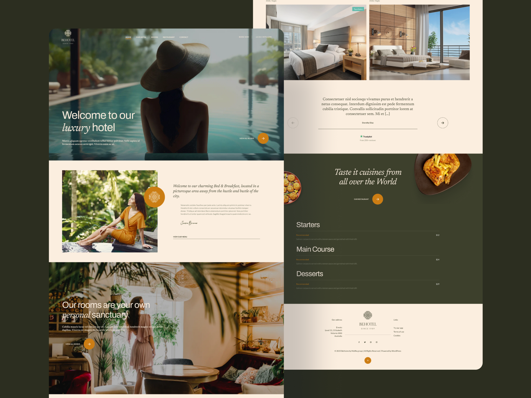 Hotel Website Template betheme booking hotel hotel booking hotel webdesign hotel website journey relax resort spa travel webdesign website wellness wordpress wordpress theme