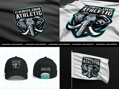 ELephant Mascot logo (FOR SALE) | CAROLINA ATHLETIC athletic basketball branding carolina design elephant elephant logo esport esportlogo football graphic design hockey logo mammoth mascot mascot logo soccer sports sports branding sports logo