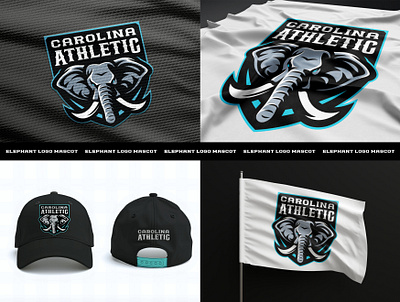ELephant Mascot logo (FOR SALE) | CAROLINA ATHLETIC athletic basketball branding carolina design elephant elephant logo esport esportlogo football graphic design hockey logo mammoth mascot mascot logo soccer sports sports branding sports logo