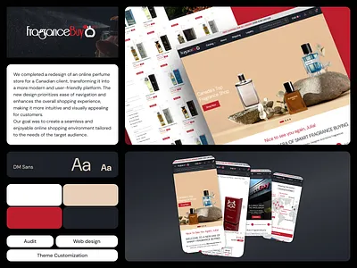 Fragrance Buy | E-commerce website audit customization design e commerce figma fragrance online shop redesign shop shopify store ui ux