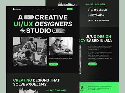 Design Agency Landing Page agency agency landing page agency web agency website creative agency creative design design design agency digital agency homepage landing page ui ui design uiux ux web web design web ui website