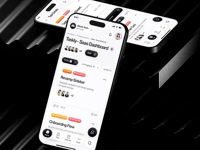 Taskly — Project Management App app appdesign branding dashboard design graphic design illustration logo mobileapp modern productifity responsive ui vector