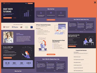 Lead Generation Landing Page animation design dribbble shot gmat test prep landing page lad generation landing page landing page design lead generation test prep ui ux word press