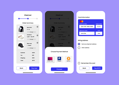 Credit Card Checkout app dailyui design ui vector
