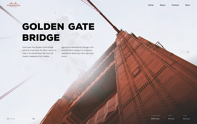 Golden gate website concept ui web design