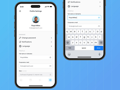 User profile settings page for iOS 007 app clean daily ui design ios mobile mobile app preferences product design settings ui ux