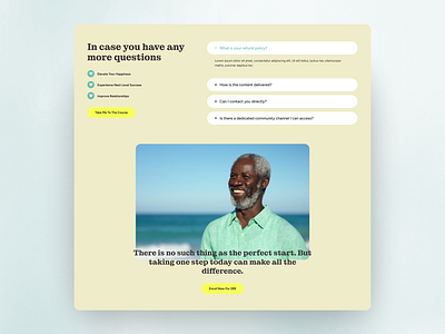 FAQ Online Course Website client trust coaching business coaching website conversion customer support digital product elementor faq online class online coaching online course online sales question sales page template ux web design website wordpress workshop