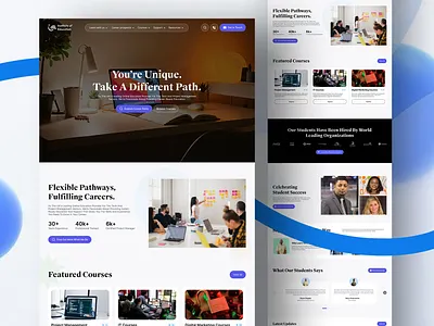 Education Landing Page UI Design app design app ui design figma figma design graphic design landing page design ui design ui ux design uiux unique design