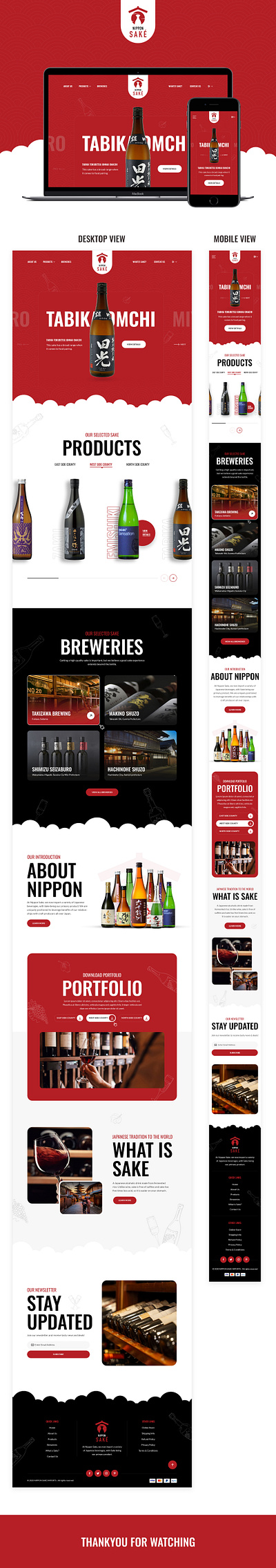 Nippon brewery website craft bear craft landing page creative design graphic design home page website design