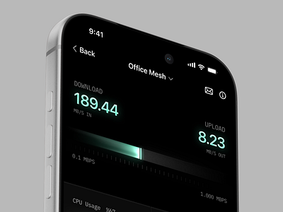 Mesh Wifi System iOS app design gray minimal ui ux