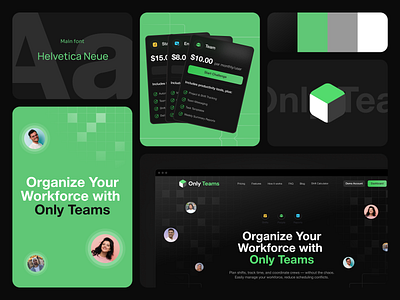 Only Teams — Workforce Management Platform branding conversion focused dark theme design illustration landing page logo saas ui ux web website