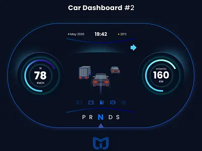Car Dashboard UI Design car challenge ui ux