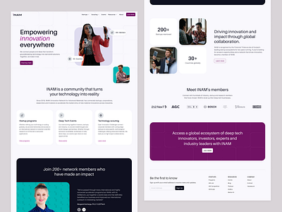 INAM Website Design branding deeptech design process desktop interface ui user interface ux visual identity web design website