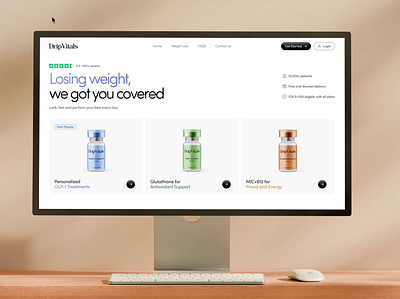 Telehealth Website - Weight Loss catalog ecommerce glp 1 glp 1 treatment healthcare website hover effects online shopping product design semaglutide shop shopify shopify website supplements telehealth telehealth and wellness telehealth landing page telemedicine weight loss weight loss landing page wellness landing page