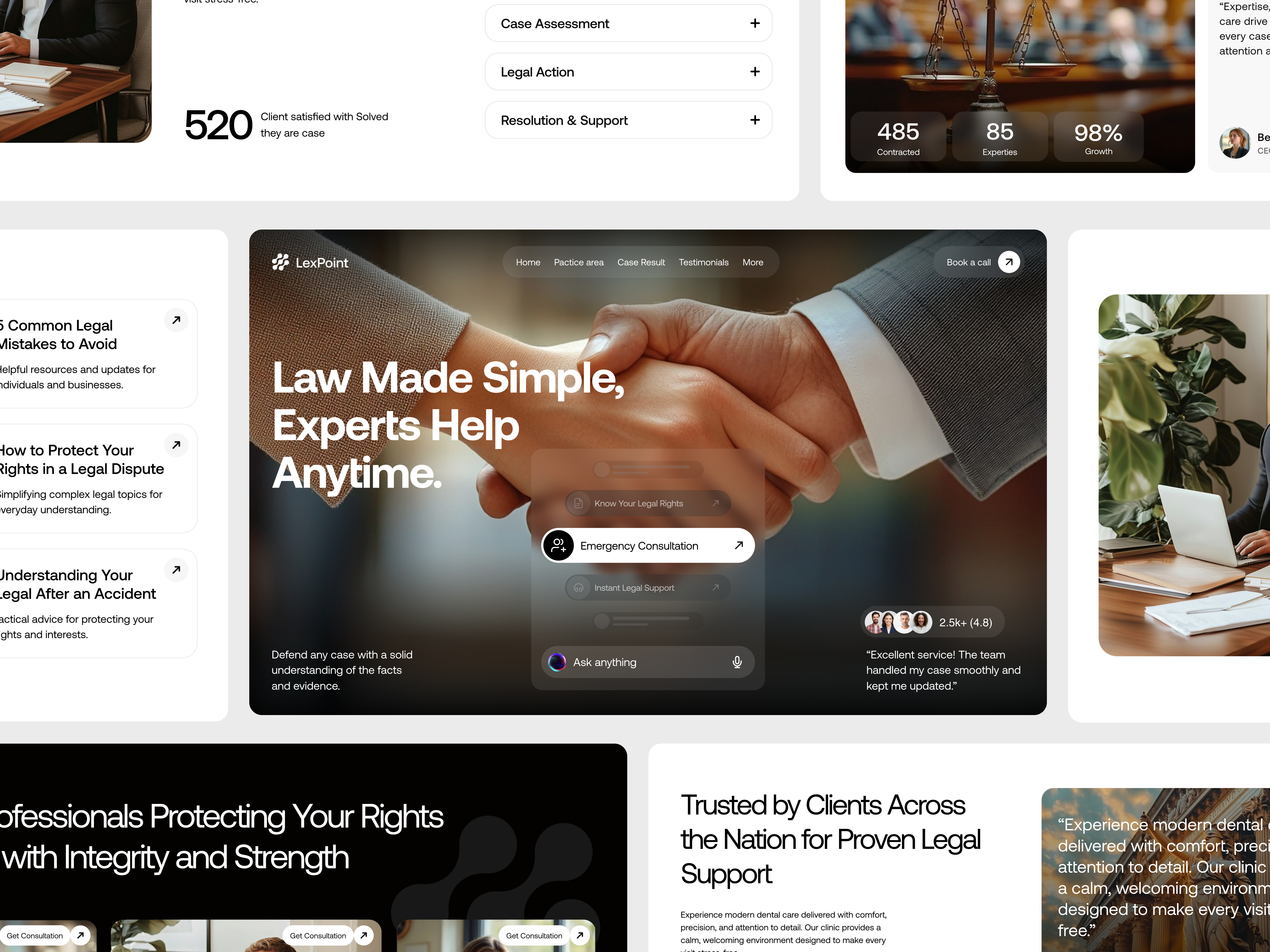 Example of Legal Services Landing Page & Website