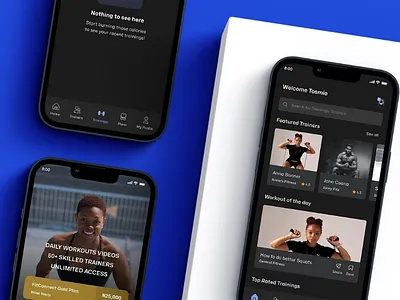 Get Fit 💪🏽 fitness mobile app product design ui