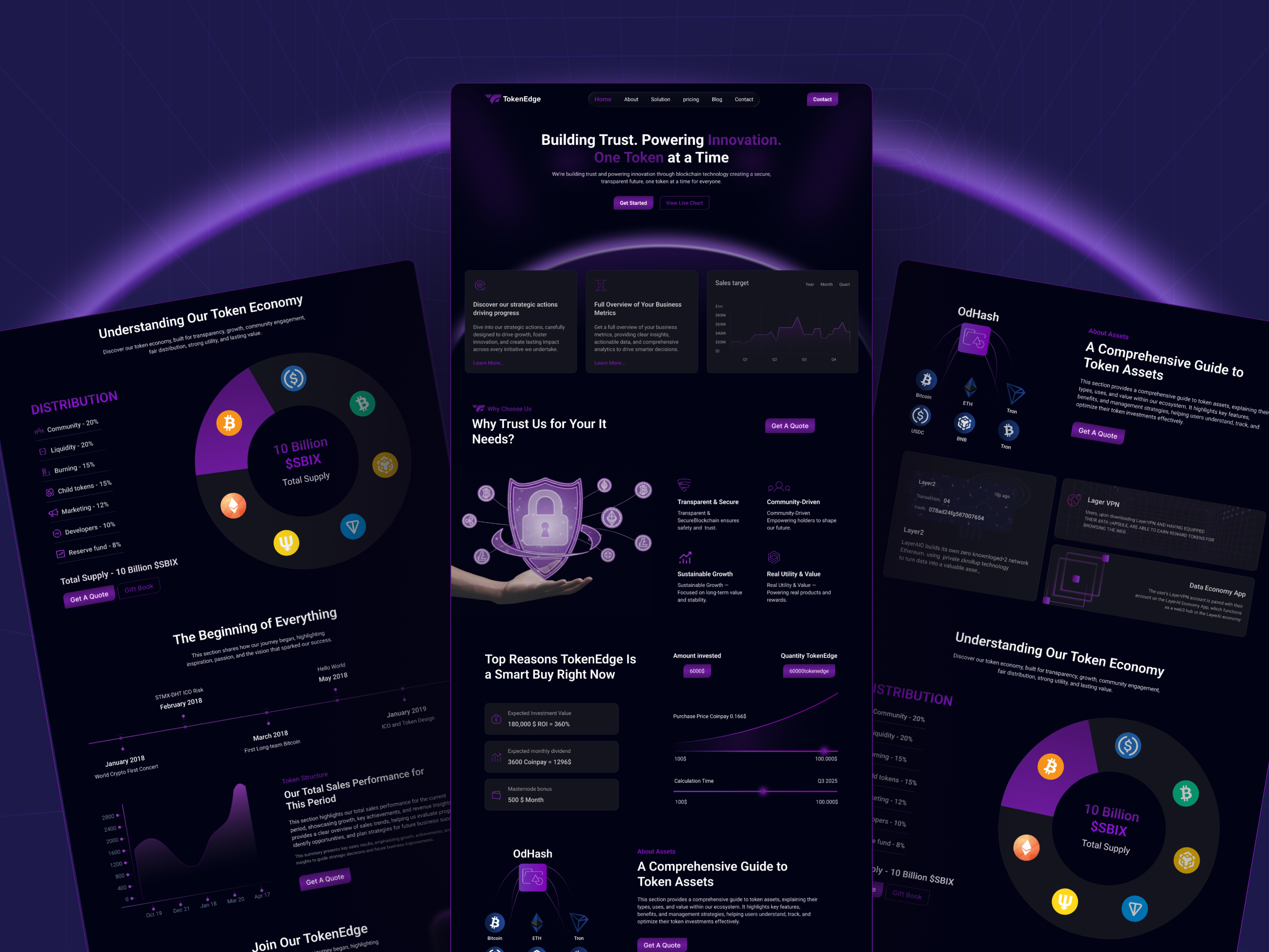 Tokenomics & Crypto Token Landing Page UI/UX Design by Deep Mitra on ...
