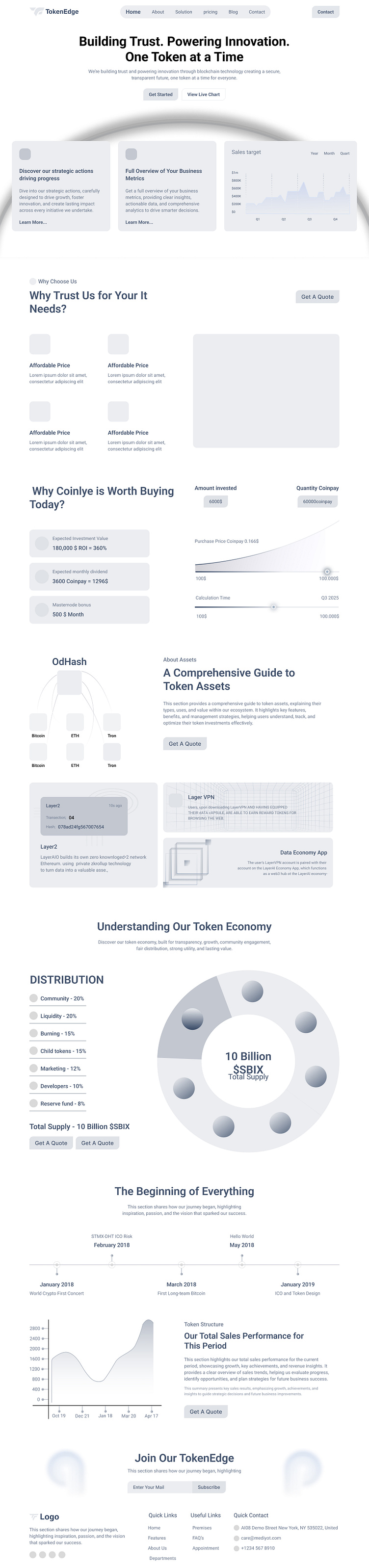 Tokenomics & Crypto Token Landing Page UI/UX Design by Deep Mitra on ...