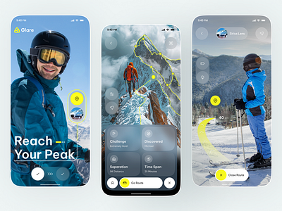 AR Ski Tracking App UI | Mountain Navigation, Routes & Adventure adventure app app design ar ui augmented reality explorer app fitness tracker hiking app mobile mobile app mountain app navigation app outdoor app outdoor navigation route tracker ski app ski tracker skiing ui sports app tracking app ui design