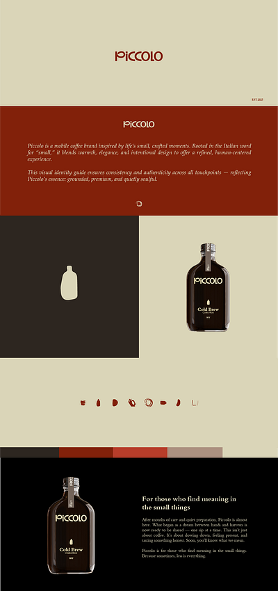 Piccolo Coffee Shop branding brew coffee coffee shop