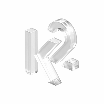 K2 2K 3D Glass logo 3d 3d logo branding design graphic design illustration logo logo design logodesign logos logotype