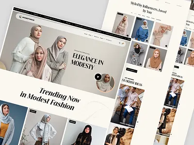 ModestWear - Fashion & Clothing Store Figma Template boutique businesses clothing design ecommerce fashion stores figma modest modest fashion ui wear webflow webflow template