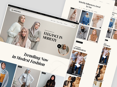 ModestWear - Fashion & Clothing Store Figma Template boutique businesses clothing design ecommerce fashion stores figma modest modest fashion ui wear webflow webflow template