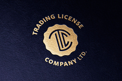Trading License Company Logo blue branding company design elite gold graphic design high quality license logo ltd luxury premium premium grade printed round seal superior top tier trading