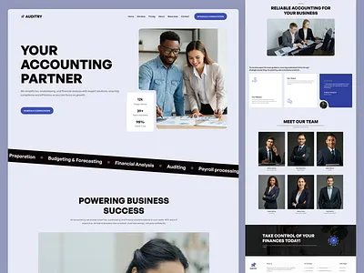 Auditry - Finance & Accounting Figma Template banking consulting professionals design financial advisors financial advisory ui webflow webflow template