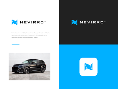 NEVIRRO Logo & Brand Identity Design automotive bold branding design futuristic geometric graphic design illustration initials logo modern n simple vector