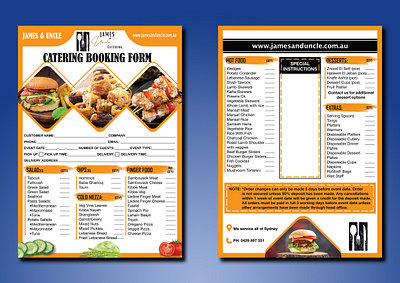 Catering Booking Form branding graphic design illustration photoshop