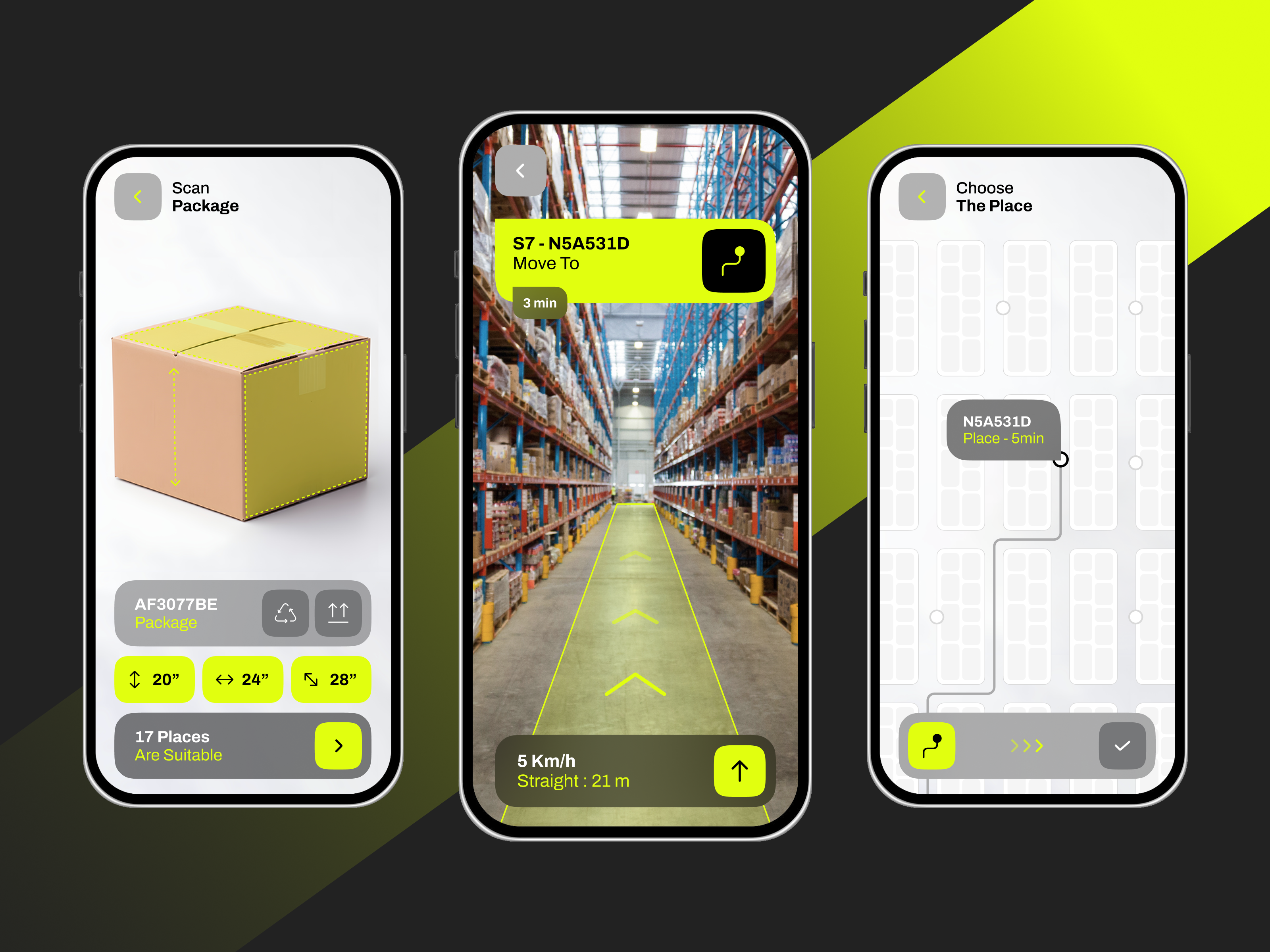 Smart Warehouse Management App Design android app design ar cargos figma freight inventory logistics mobile app package shipment tracking shipping smart app supply chain tracking ui ux vr warehouse warehouse app warehouse management