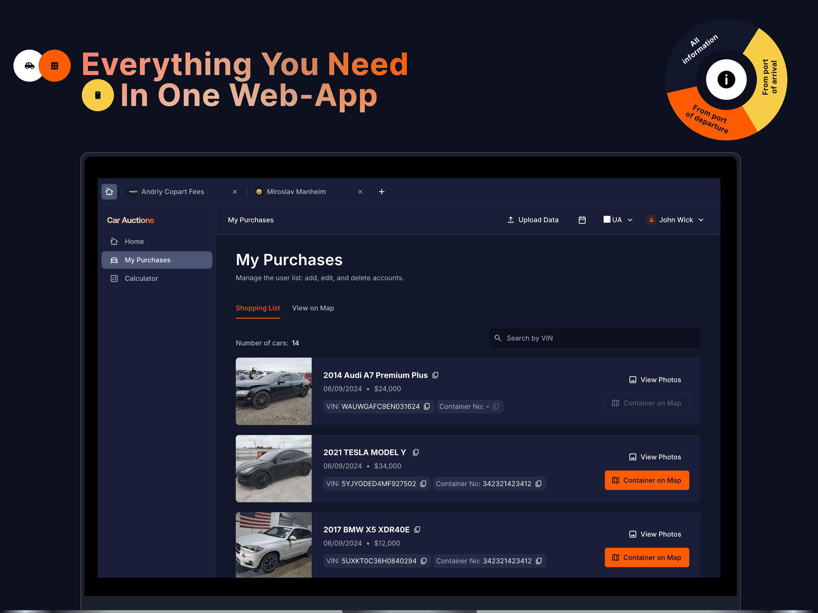 Example of Car Auctions Web-App. UI/UX Design🚗