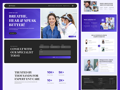 ENTcenter - ENT specialists, doctors, clinics Figma Template clinics design doctors ent specialists figma hospitals ui webflow webflow template