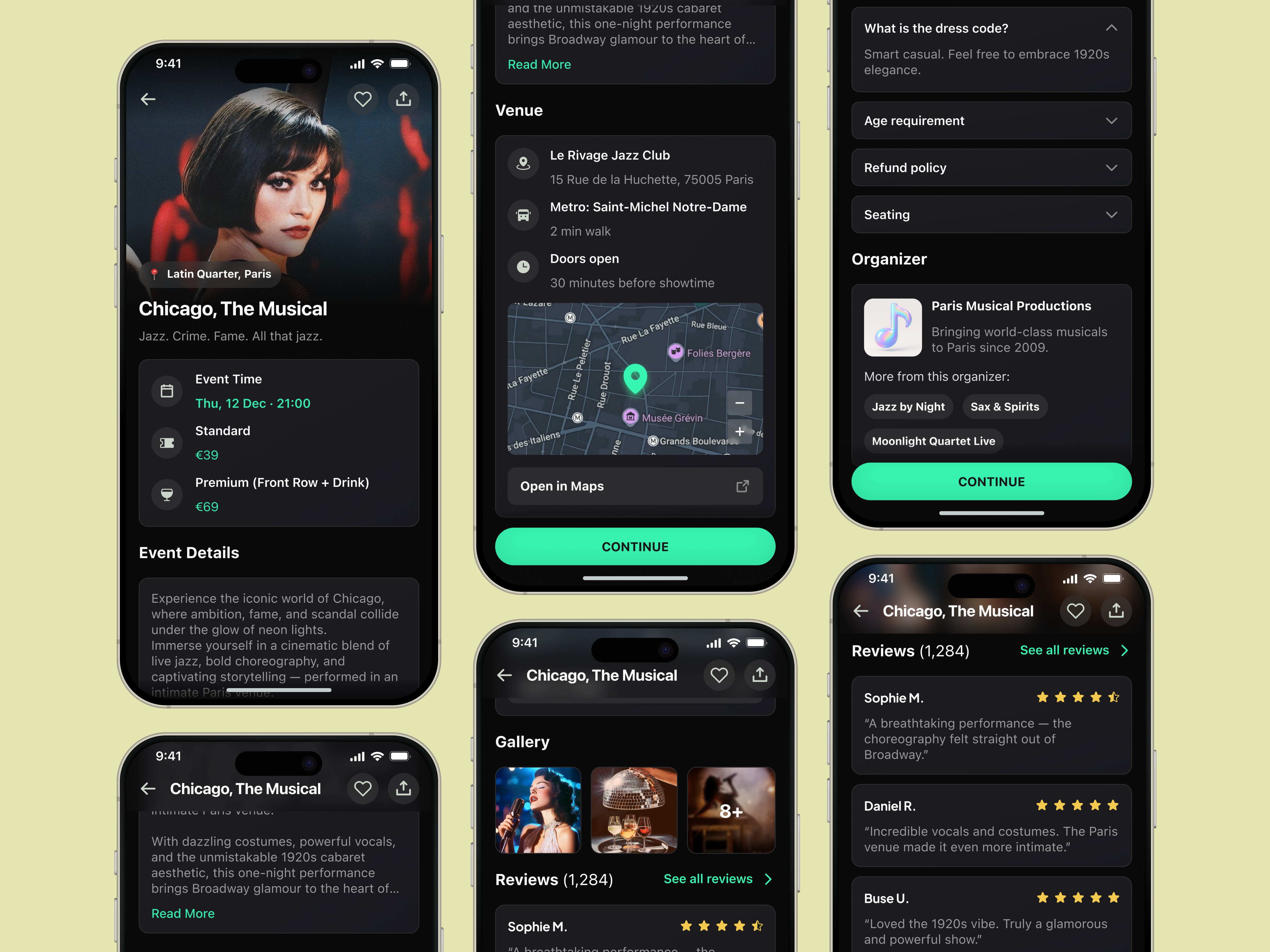 Event Detail UI appdesign darkmodeui eventapp eventdetailscreen eventdetailui mobileappdesign mobileui productdesign uidesign uxdesign